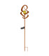 Solarleuchte Outdoor Portable Lamp Rust Colored IP44 Amber Crackle Glass Shade LED 3000K-2