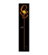 Solarleuchte Outdoor Portable Lamp Rust Colored IP44 Amber Crackle Glass Shade LED 3000K-4