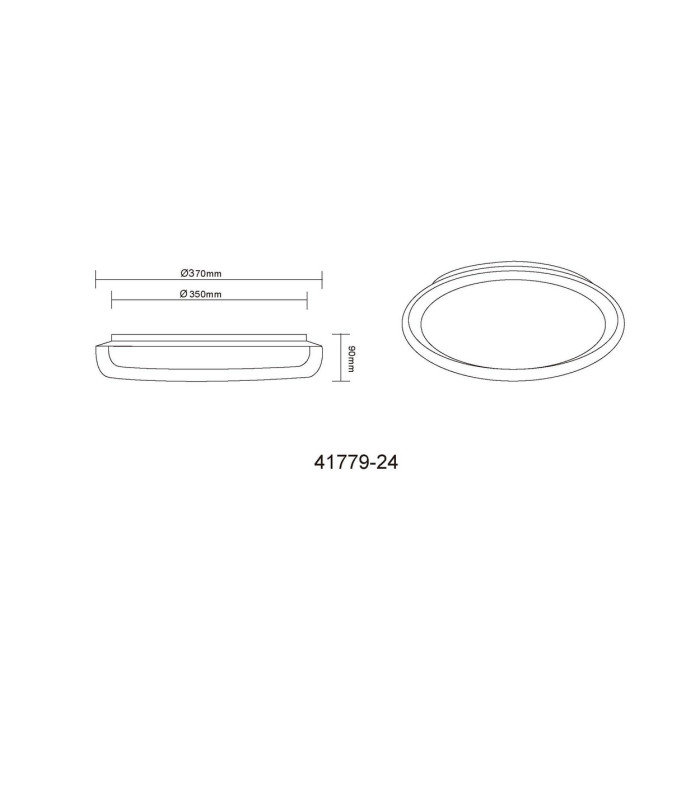 Tyrone Integrated LED Semi Flush Ceiling Light White LED 2700-6000K-11