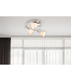 Tadeus Ceiling Spotlight Clusters Chrome Opal Glass Shade 3x E14-2