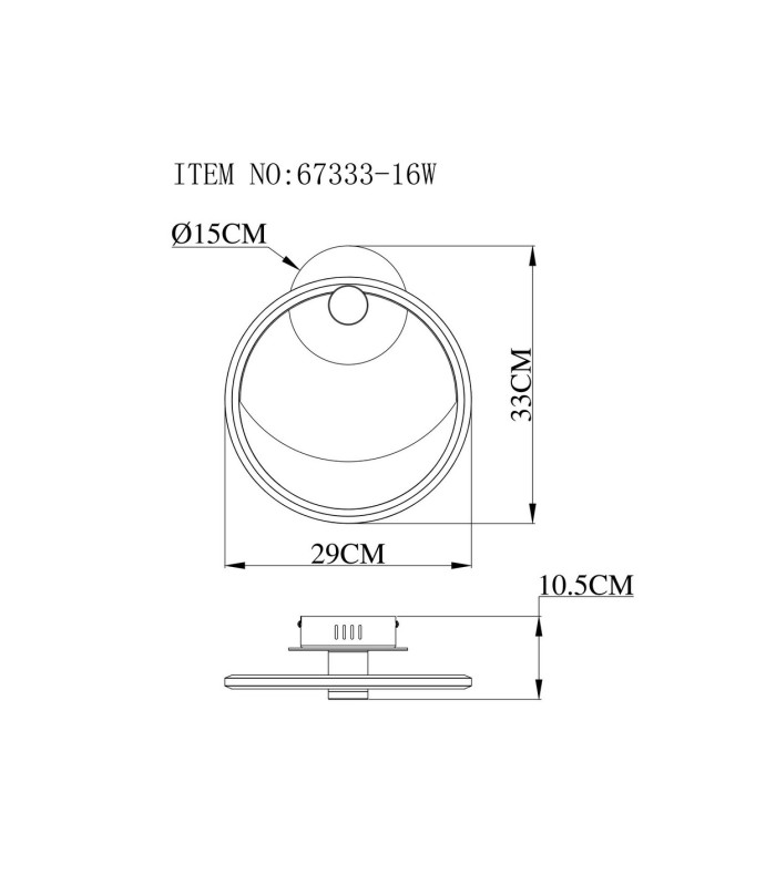 Umbra Integrated LED Wall Lamp Silver Colored LED 3000K-9
