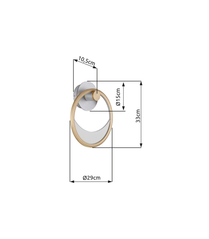 Umbra Integrated LED Wall Lamp Silver Colored LED 3000K-10