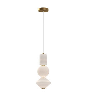 Alora Mood Bijou LED Slim Pendant Ceiling Light Contemporary Aged Gold 3000K-1