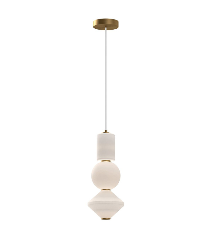 Alora Mood Bijou LED Slim Pendant Ceiling Light Contemporary Aged Gold 3000K-1