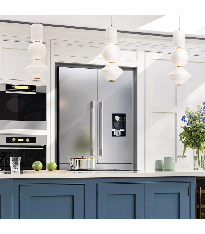 Alora Mood Bijou LED Slim Pendant Ceiling Light Contemporary Aged Gold 3000K-2