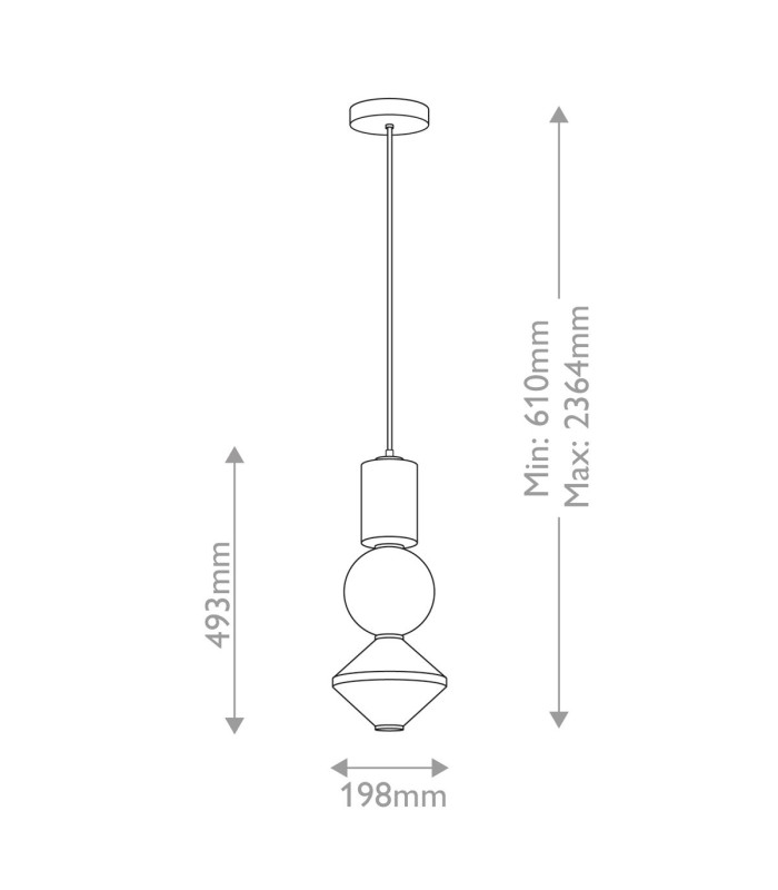 Alora Mood Bijou LED Slim Pendant Ceiling Light Contemporary Aged Gold 3000K-3