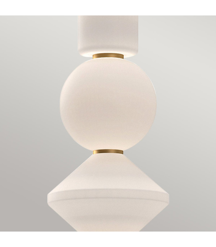 Alora Mood Bijou LED Slim Pendant Ceiling Light Contemporary Aged Gold 3000K-4