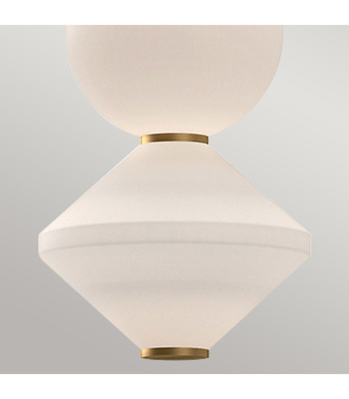 Alora Mood Bijou LED Slim Pendant Ceiling Light Contemporary Aged Gold 3000K-6