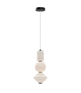 Alora Mood Bijou LED Slim Pendant Ceiling Light Contemporary Matt Black 3000K-1