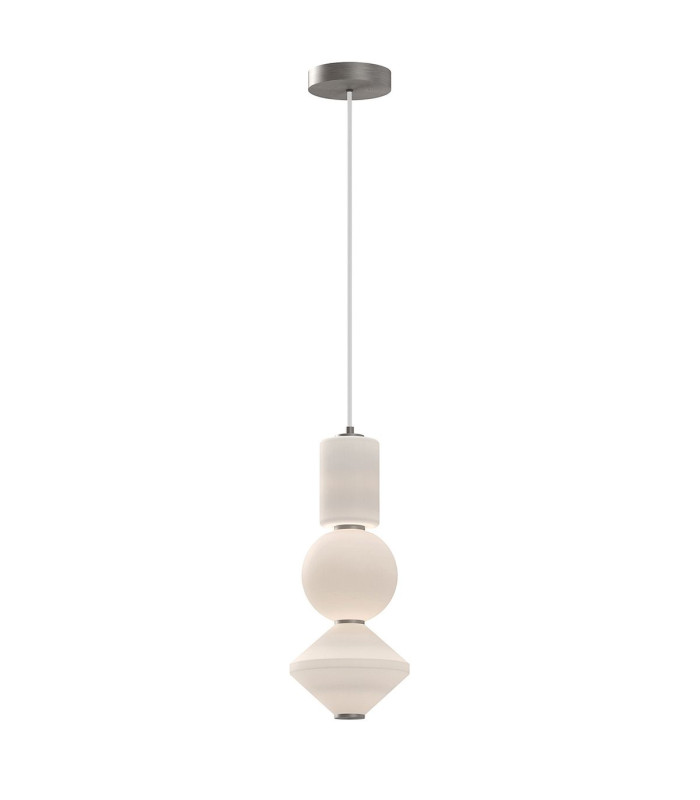Alora Mood Bijou LED Slim Pendant Ceiling Light Contemporary Brushed Nickel 3000K-1