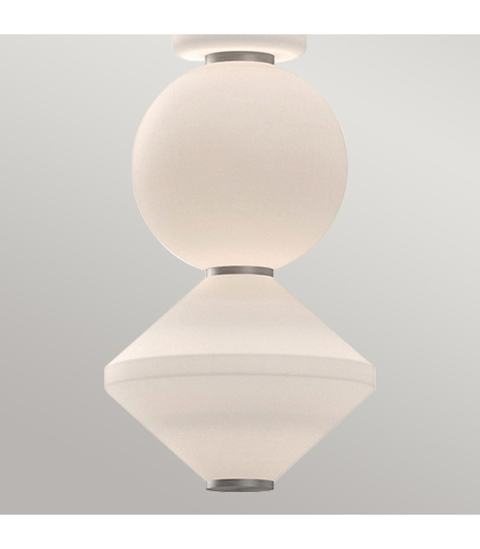 Alora Mood Bijou LED Slim Pendant Ceiling Light Contemporary Brushed Nickel 3000K-5