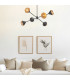 Alora Mood Daphne Multi Arm Pendant Ceiling Light Contemporary Matt Black Natural 6x E14-2