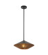 Alora Mood Daphne Dome Pendant Ceiling Light Contemporary Matt Black Natural 1x E27-1