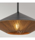 Alora Mood Daphne Dome Pendant Ceiling Light Contemporary Matt Black Natural 1x E27-2