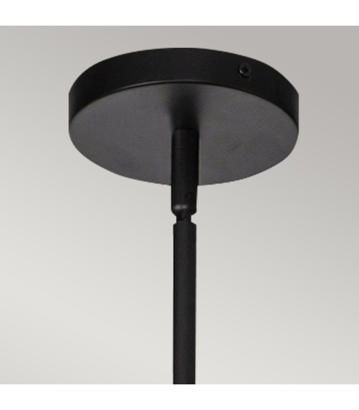 Alora Mood Daphne Dome Pendant Ceiling Light Contemporary Matt Black Natural 1x E27-4