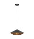 Alora Mood Daphne Dome Pendant Ceiling Light Contemporary Matt Black Natural 1x E27-6