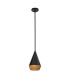 Alora Mood Daphne Slim Pendant Ceiling Light Contemporary Matt Black Natural 1x E27-1