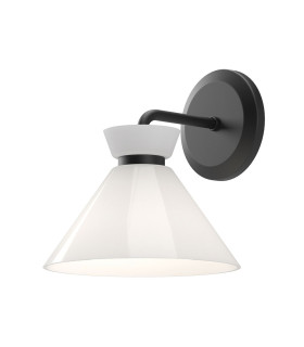 Alora Mood Halston Dome Wall Lamp Contemporary Matt Black 1x E14-1