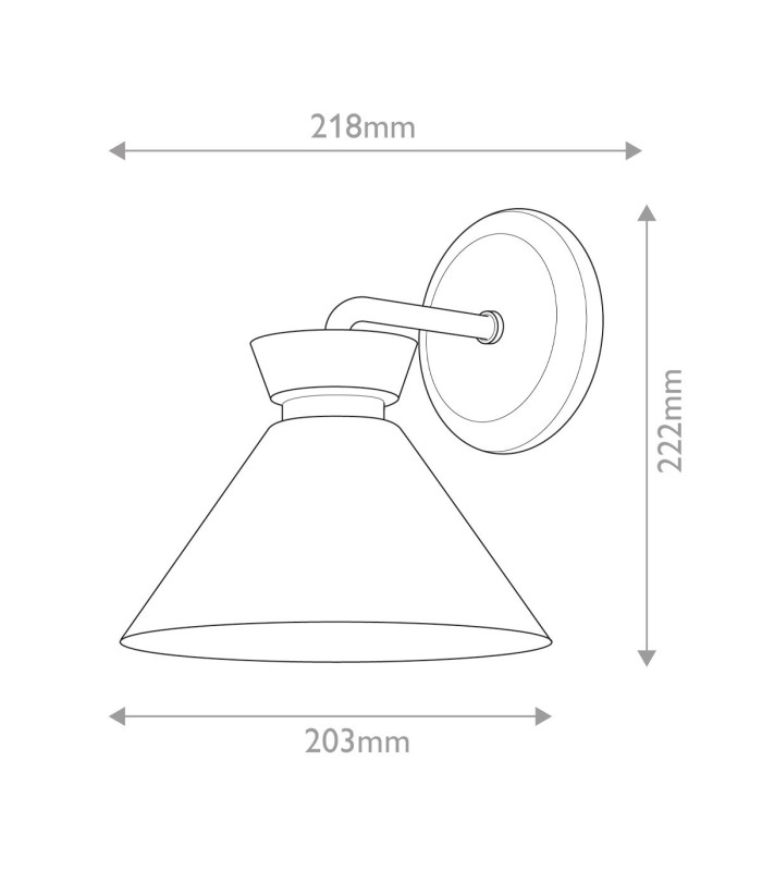 Alora Mood Halston Dome Wall Lamp Contemporary Matt Black 1x E14-3