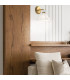 Alora Mood Halston Dome Wall Lamp Contemporary Brushed Gold 1x E14-2