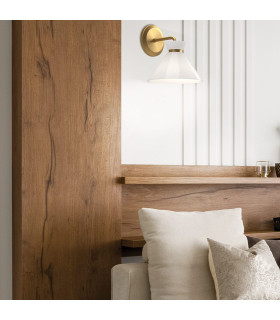 Alora Mood Halston Dome Wall Lamp Contemporary Brushed Gold 1x E14-2