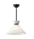 Alora Mood Halston Dome Pendant Ceiling Light Contemporary Matt Black 1x E27-1