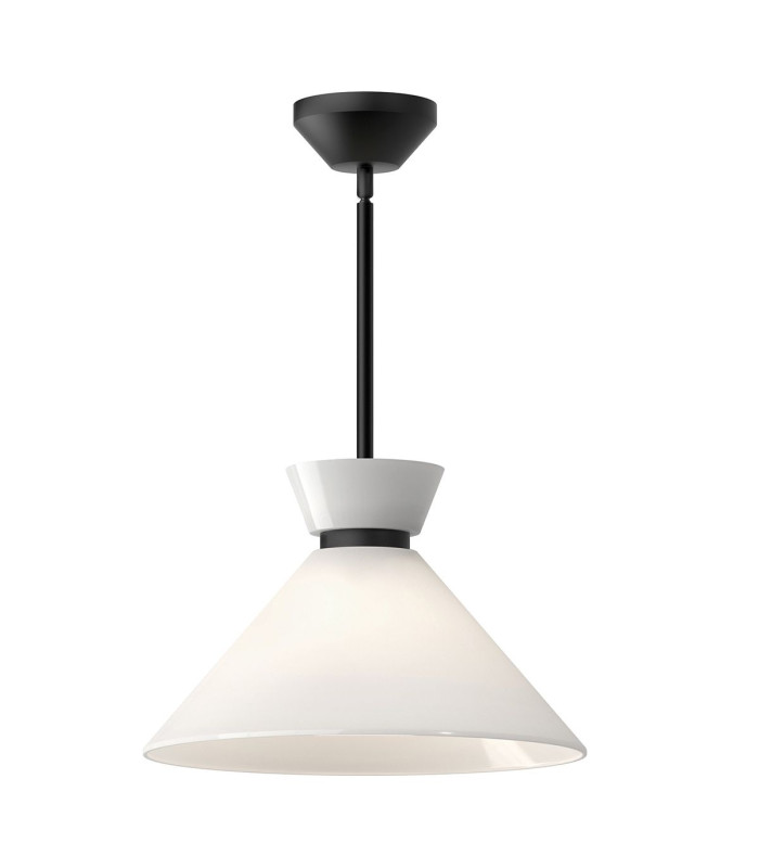 Alora Mood Halston Dome Pendant Ceiling Light Contemporary Matt Black 1x E27-1