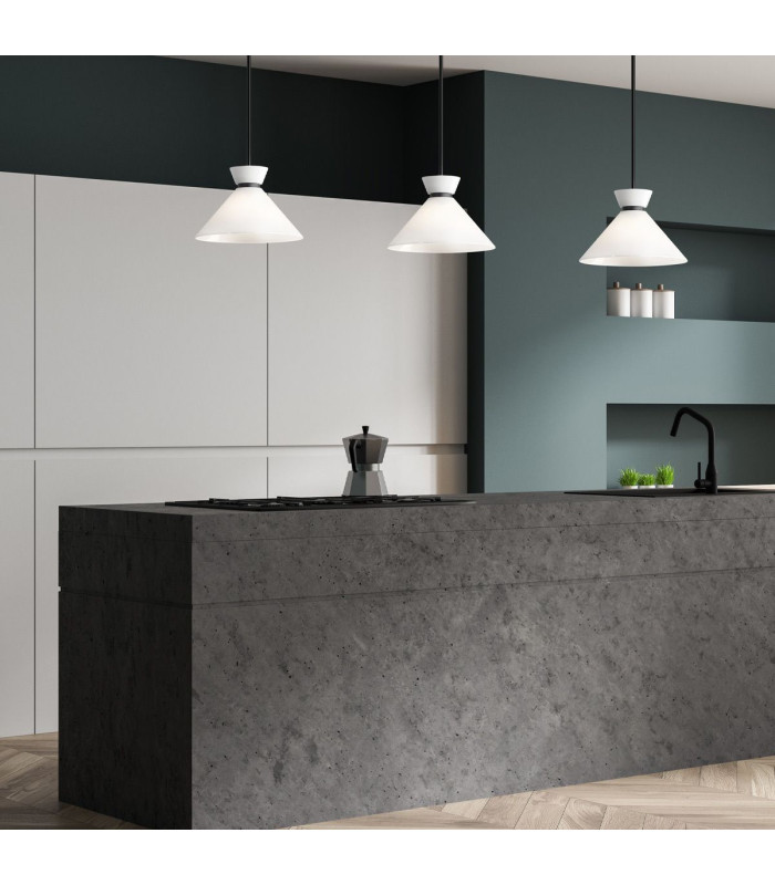 Alora Mood Halston Dome Pendant Ceiling Light Contemporary Matt Black 1x E27-2