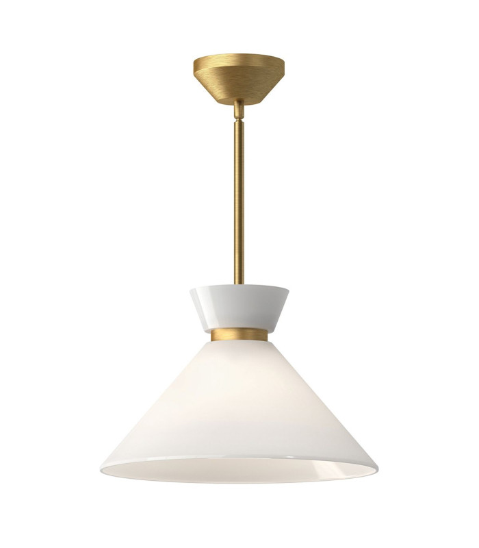 Alora Mood Halston Dome Pendant Ceiling Light Contemporary Brushed Gold 1x E27-1