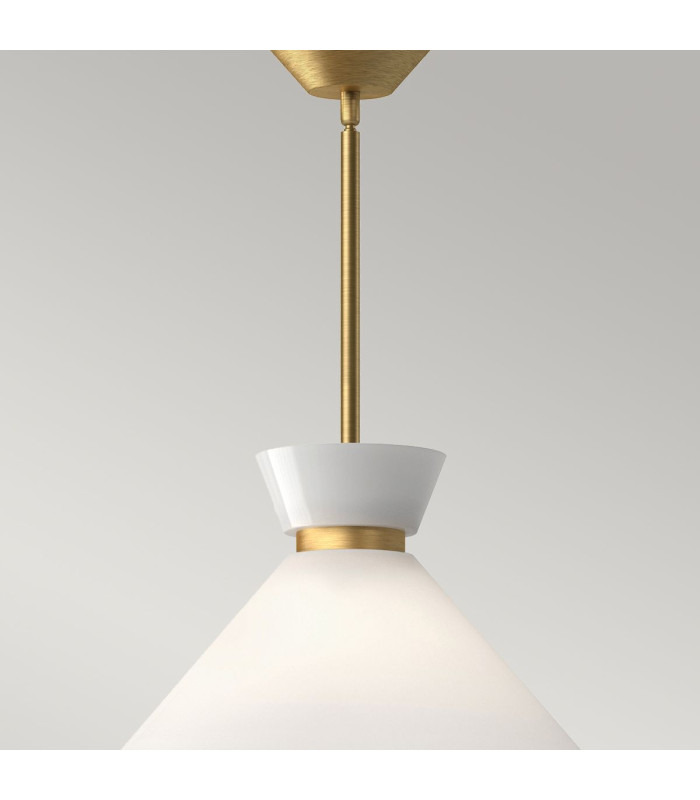 Alora Mood Halston Dome Pendant Ceiling Light Contemporary Brushed Gold 1x E27-6