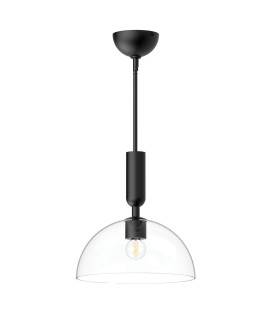 Alora Mood Jude Dome Pendant Ceiling Light Contemporary Matt Black 1x E27-1