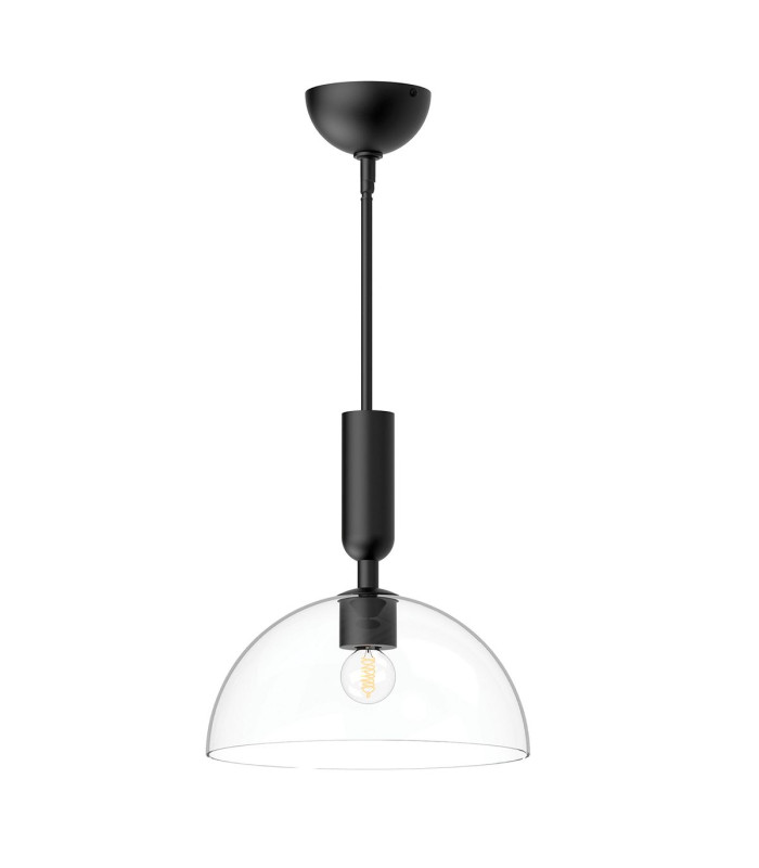 Alora Mood Jude Dome Pendant Ceiling Light Contemporary Matt Black 1x E27-1