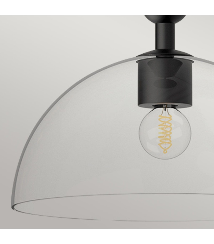 Alora Mood Jude Dome Pendant Ceiling Light Contemporary Matt Black 1x E27-6