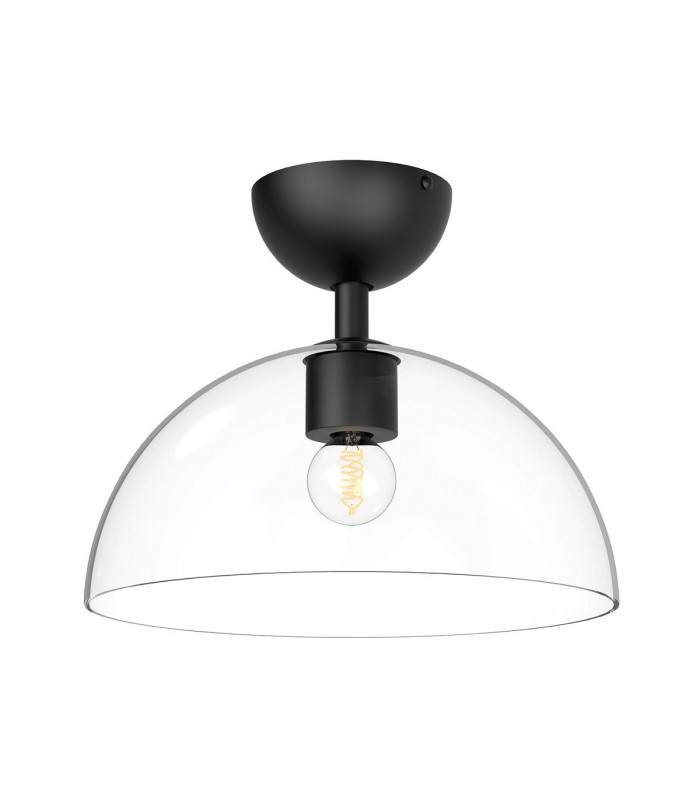 Alora Mood Jude Bowl Semi Flush Ceiling Light Contemporary Matt Black 1x E27-1