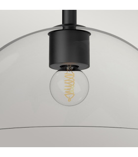 Alora Mood Jude Bowl Semi Flush Ceiling Light Contemporary Matt Black 1x E27-2