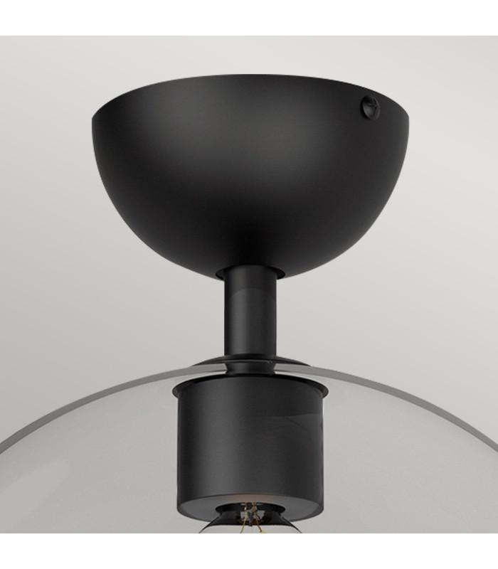 Alora Mood Jude Bowl Semi Flush Ceiling Light Contemporary Matt Black 1x E27-4