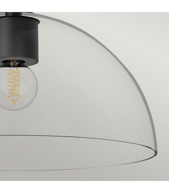 Alora Mood Jude Bowl Semi Flush Ceiling Light Contemporary Matt Black 1x E27-5