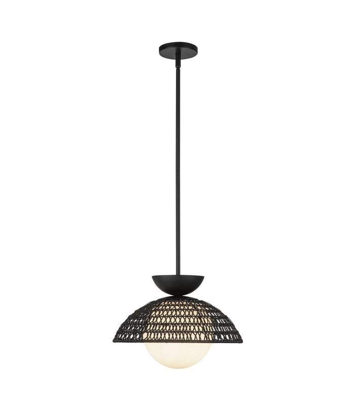Alora Mood Perth Dome Pendant Ceiling Light Contemporary Matt Black 1x E27-4