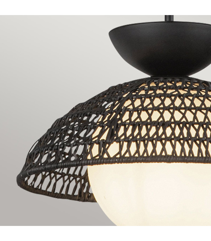 Alora Mood Perth Dome Pendant Ceiling Light Contemporary Matt Black 1x E27-6