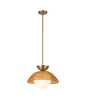 Alora Mood Perth Dome Pendant Ceiling Light Contemporary Brushed Gold 1x E27-1