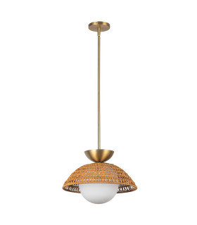 Alora Mood Perth Dome Pendant Ceiling Light Contemporary Brushed Gold 1x E27-2