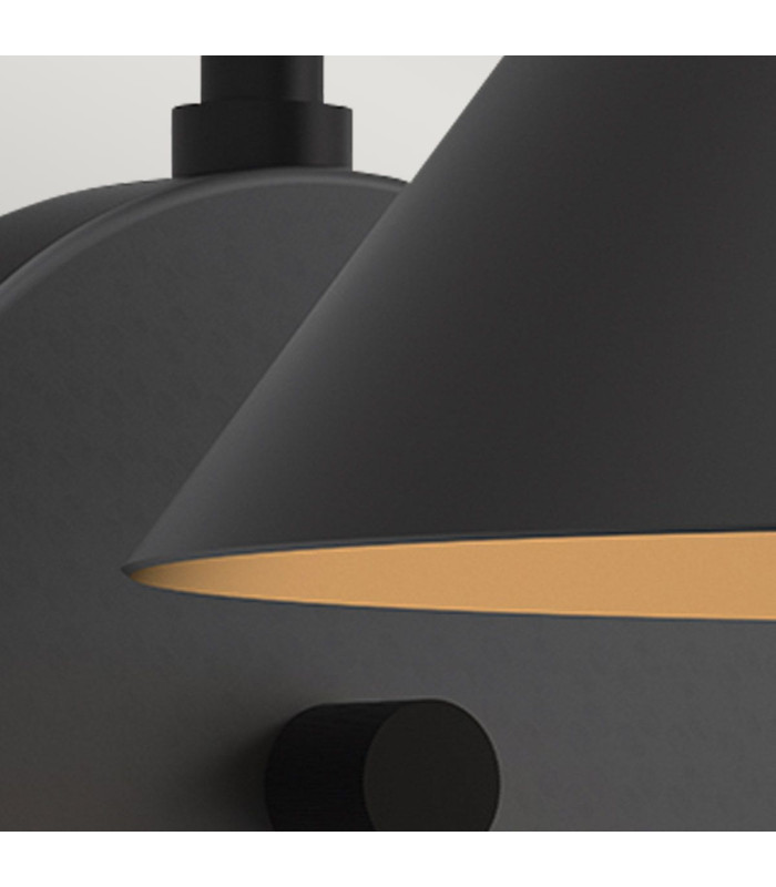 Alora Mood Remyck Dome Wall Lamp Contemporary Matt Black 1x E27-2