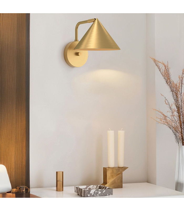 Alora Mood Remyck Dome Wall Lamp Contemporary Brushed Gold 1x E27-2