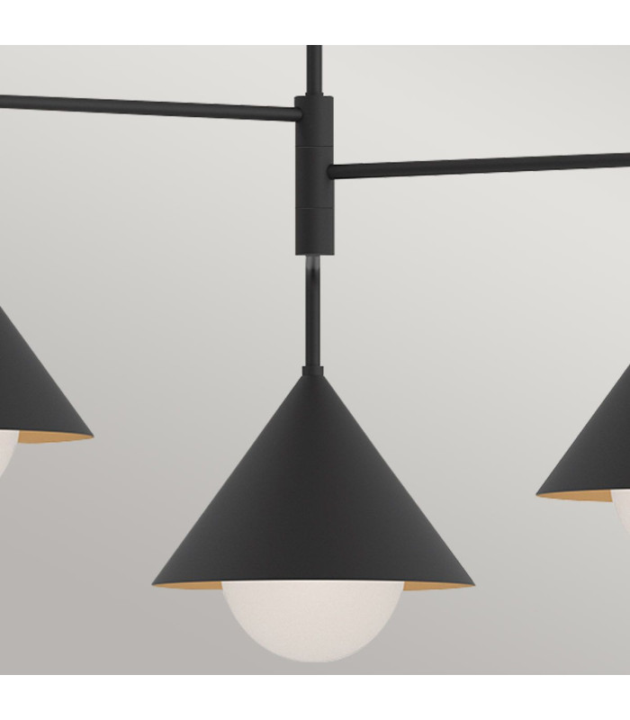 Alora Mood Remyck Multi Arm Pendant Ceiling Light Contemporary Matt Black 3x E27-4