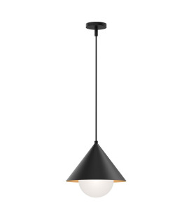 Alora Mood Remyck Dome Pendant Ceiling Light Contemporary Matt Black 1x E27-1