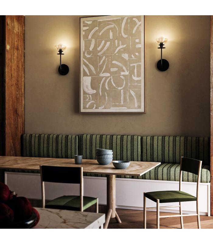 Alora Mood Sylvia Wall Lamp Contemporary Matt Black 1x E14-2