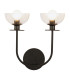 Alora Mood Sylvia Wall Lamp Contemporary Matt Black 2x E14-1