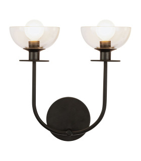Alora Mood Sylvia Wall Lamp Contemporary Matt Black 2x E14-1