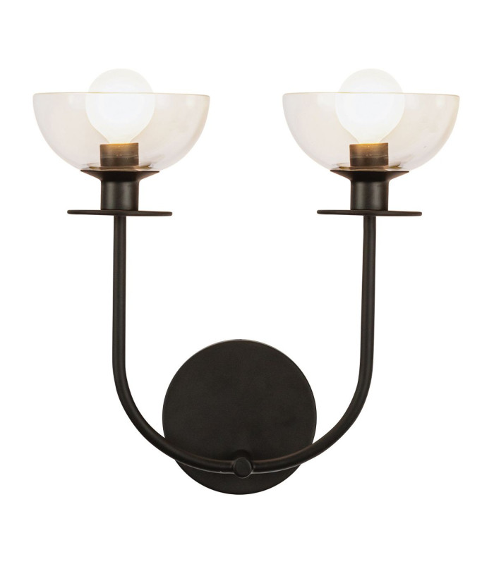 Alora Mood Sylvia Wall Lamp Contemporary Matt Black 2x E14-1