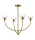 Alora Mood Sylvia Multi Arm Pendant Ceiling Light Contemporary Brushed Gold 4x E14-1